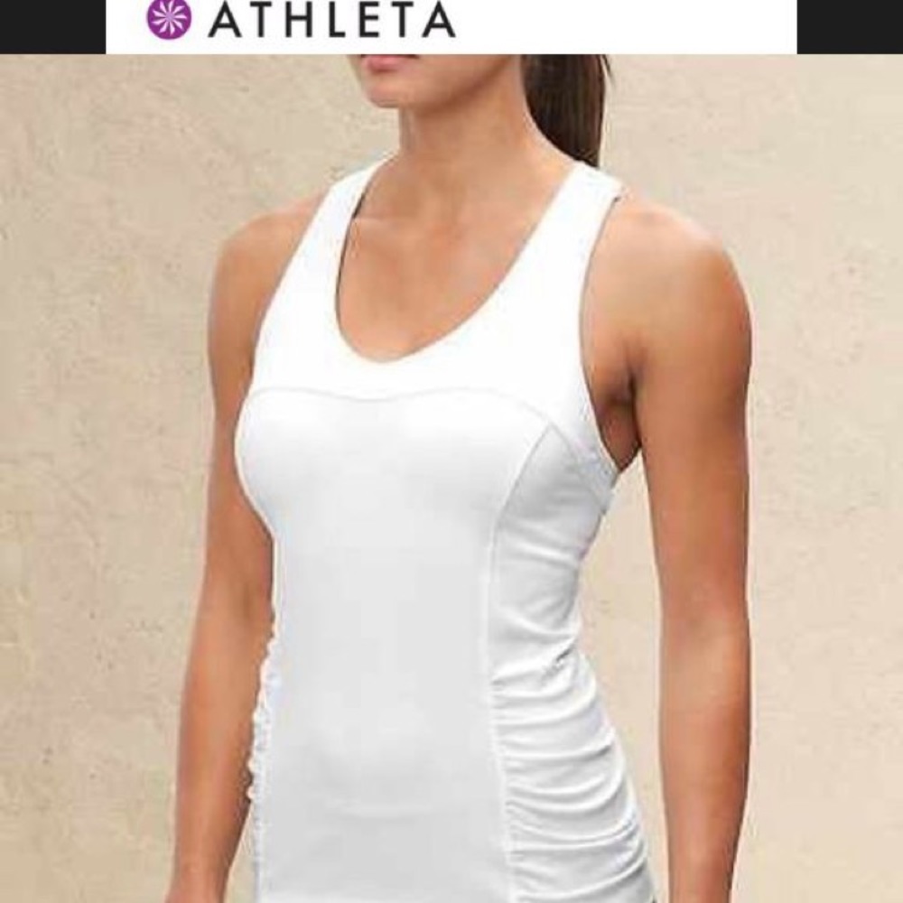 Athleta Purple Ruched RacerbackTank Top 34A - Picture 8 of 8